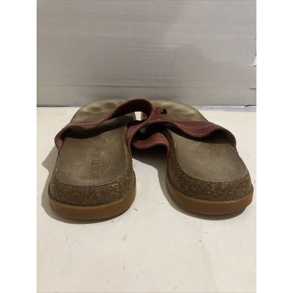 Biostep Women size 9 Red leather Comfy Walking Slides Sandals shoe Made In Spain - Picture 4 of 8